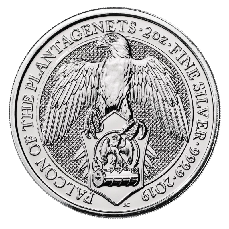 Queen's Beasts Falcon 2oz Silver Coin 2019 (margin scheme)