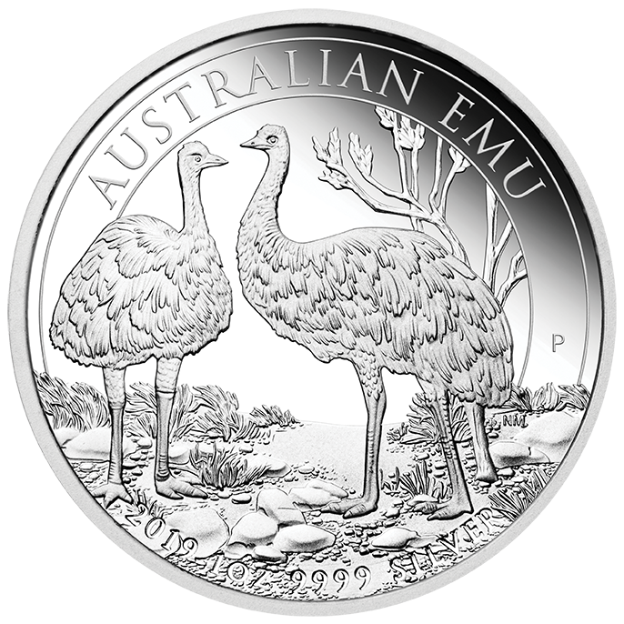 Australian Emu 1oz Silver Coin 2019 margin scheme