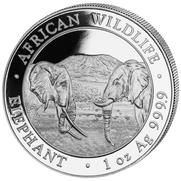 Somalia Elephant 1oz Silver Coin 2020 (margin scheme)