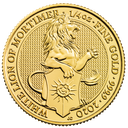 Queen's Beasts White Lion of Mortimer 1/4oz Gold Coin 2020