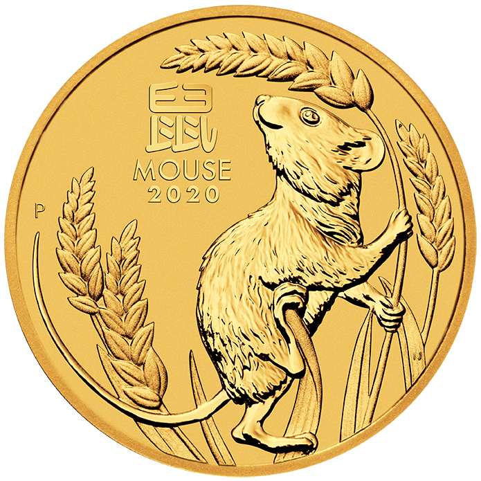 Lunar III Mouse 2oz Gold Coin 2020