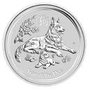 Lunar II Dog 2oz Silver Coin 2018