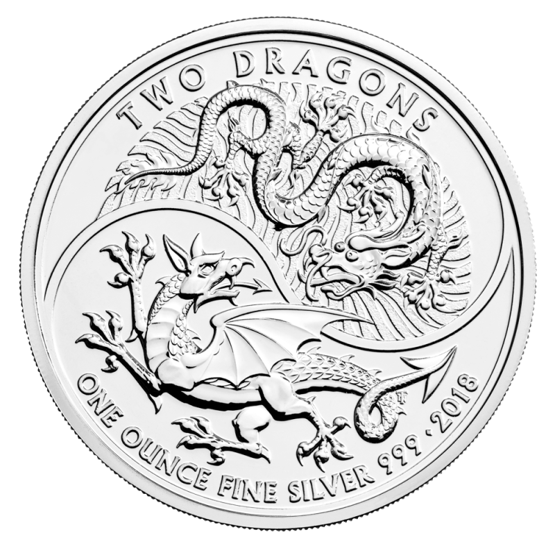 Two Dragon 1oz Silver Coin 2018 margin scheme