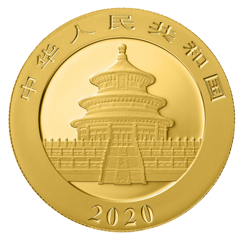 China Panda 30g Gold Coin 2020