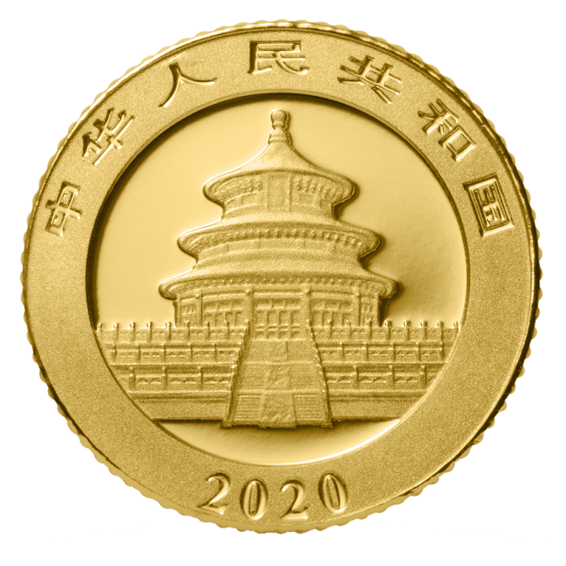 China Panda 1g Gold Coin 2020