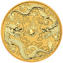 Australian &quot;Chinese Myth &amp; Legends&quot; Dragon and Dragon 1oz Gold Coin 2020