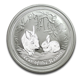 Lunar II Rabbit 2oz Silver Coin 2011 | margin scheme