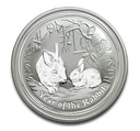 Lunar II Rabbit 2oz Silver Coin 2011 | margin scheme