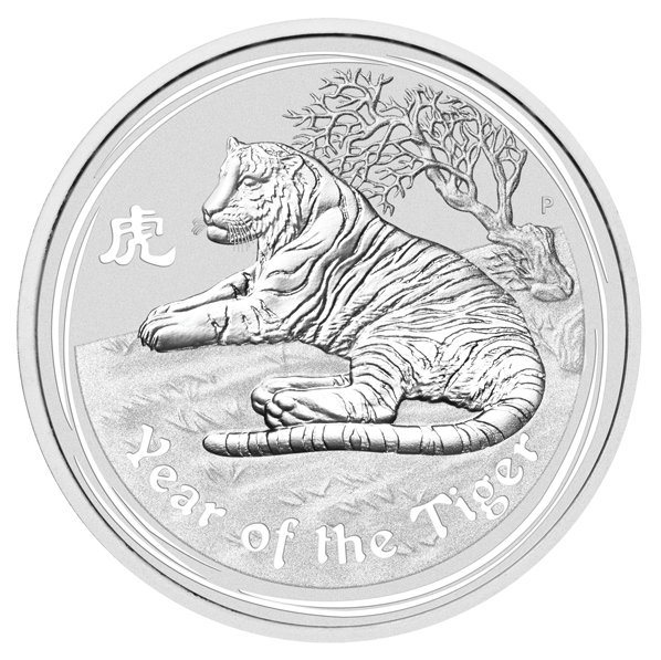 Lunar II Tiger 1kg Silver Coin 2010 | margin scheme