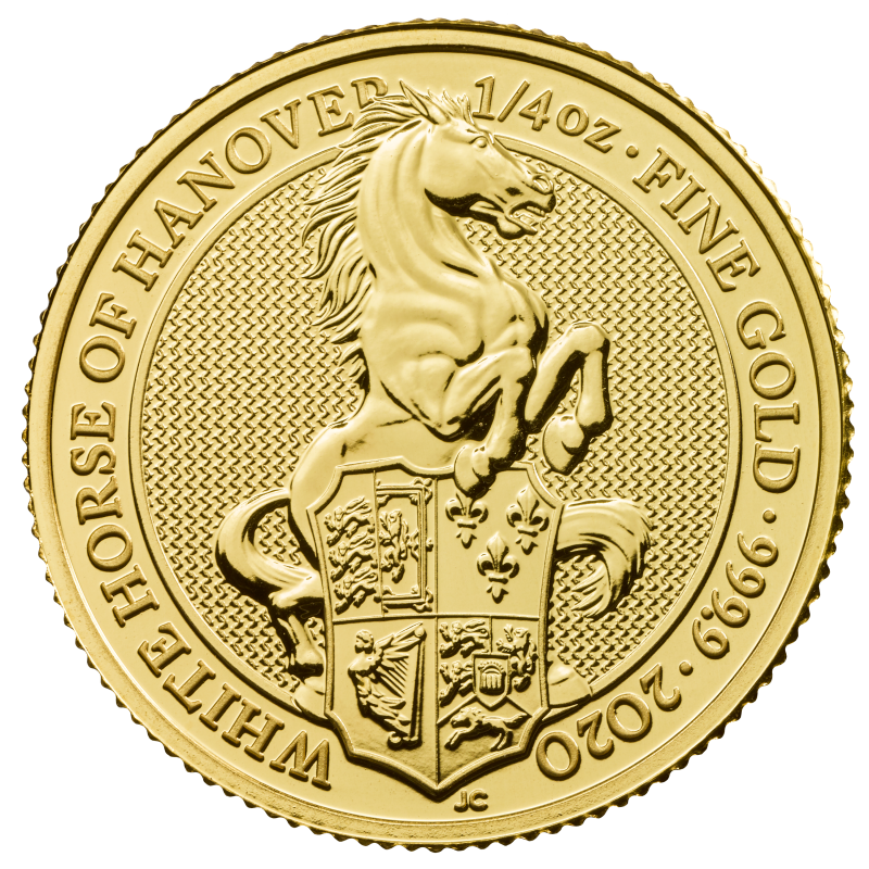 Queen's Beasts White Horse of Hanover 1/4oz Gold Coin 2020