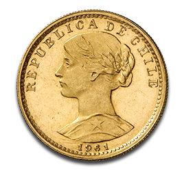 20 Pesos Liberty Gold Coin Chile