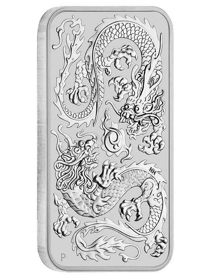 Dragon rectangular 1oz silver coin 2020 | margin scheme