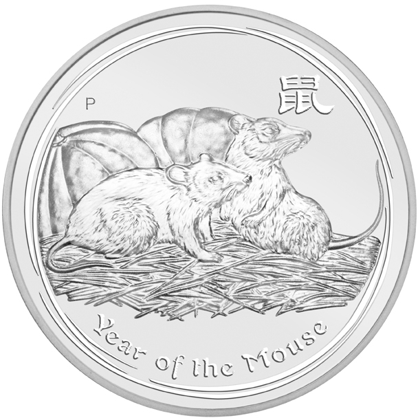 Lunar II Mouse 1 Kilo Silver Coin 2008 margin scheme