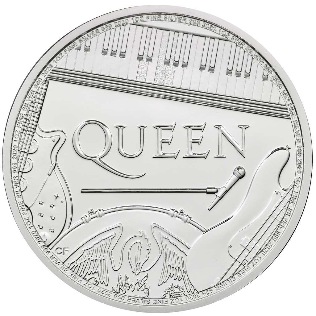 Music Legends - Queen (BU) - 1oz Silver Coin 2020 | margin scheme