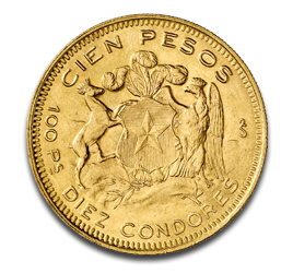 100 Pesos Liberty Gold Coin Chile