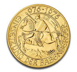 1000 Schilling Babenberger Gold Coin Austria