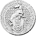 Queen's Beasts White Greyhound of Richmond 2oz Silver Coin 2021 | margin scheme