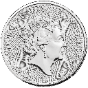 Queen's Beasts White Greyhound of Richmond 2oz Silver Coin 2021 margin scheme
