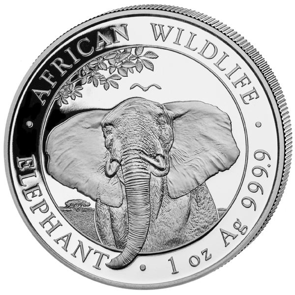 Somalia Elephant 1oz Silver Coin 2021 margin scheme