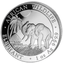 Somalia Elephant 1oz Silver Coin 2017 margin scheme