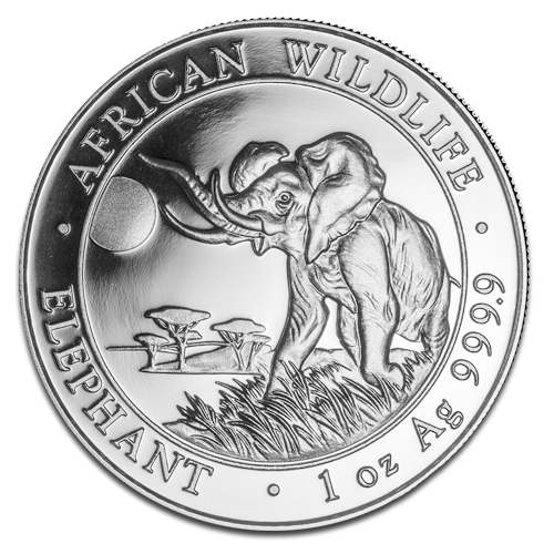 Somalia Elephant 1oz Silver Coin 2016 margin scheme