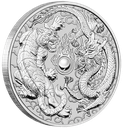 Australian "Chinese Myth & Legends" Dragon and Tiger 1oz Silver Coin 2018 margin scheme