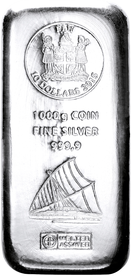 Silver Coin Bar 1 Kilo Fiji Island  - margin scheme