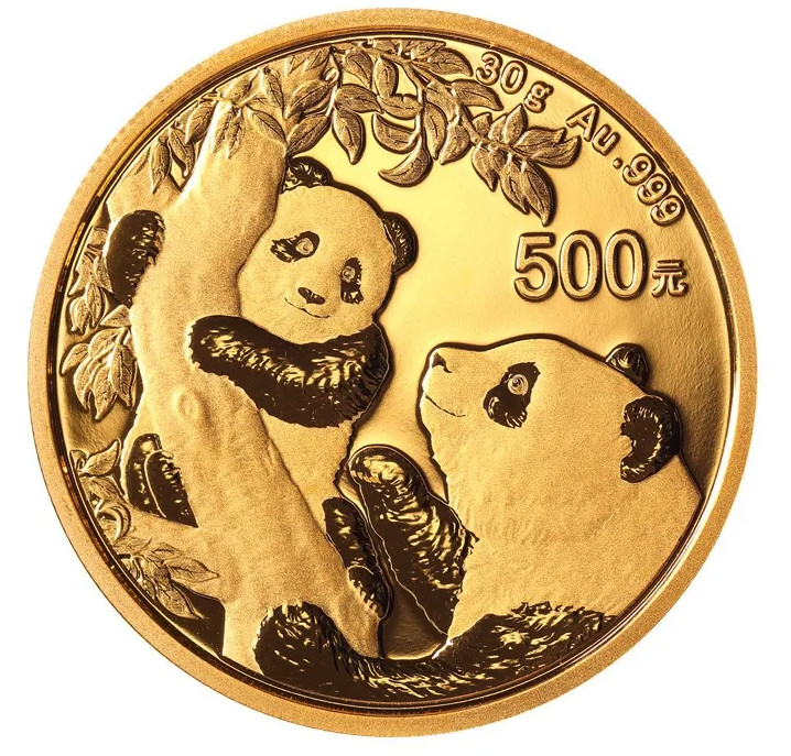 China Panda 30g Gold Coin 2021