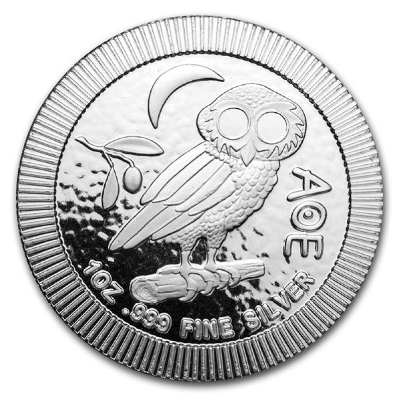 Niue Owl of Athena 1oz Silver Coin 2017 margin scheme