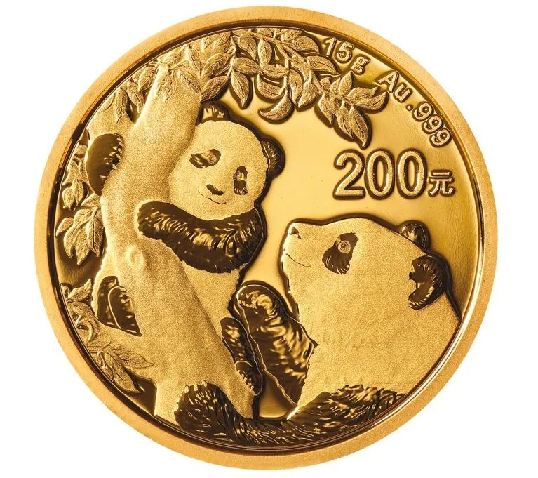 China Panda 15g Gold Coin 2021