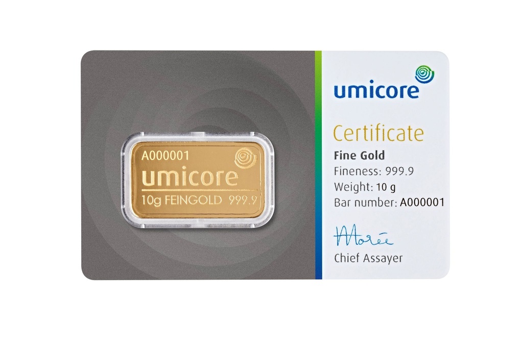 10 Gram Gold Bar Umicore