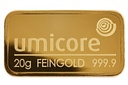 20 Gram Gold Bar Umicore