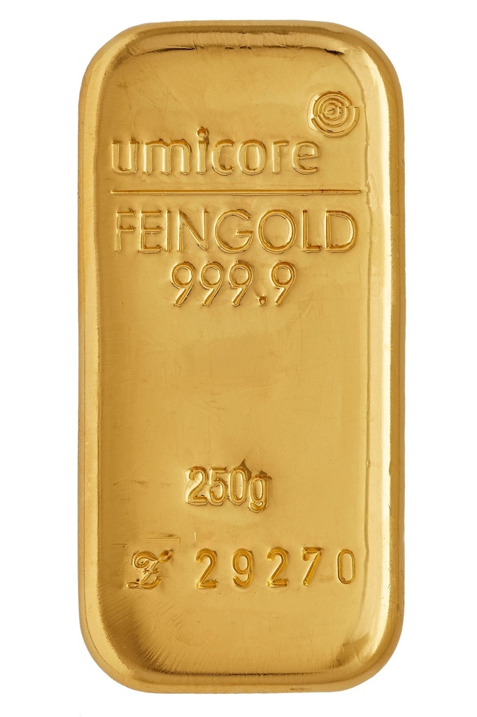 250 Gram Gold Bar Umicore