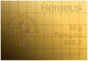 50 x 1g Gold CombiBar Heraeus with Certificate