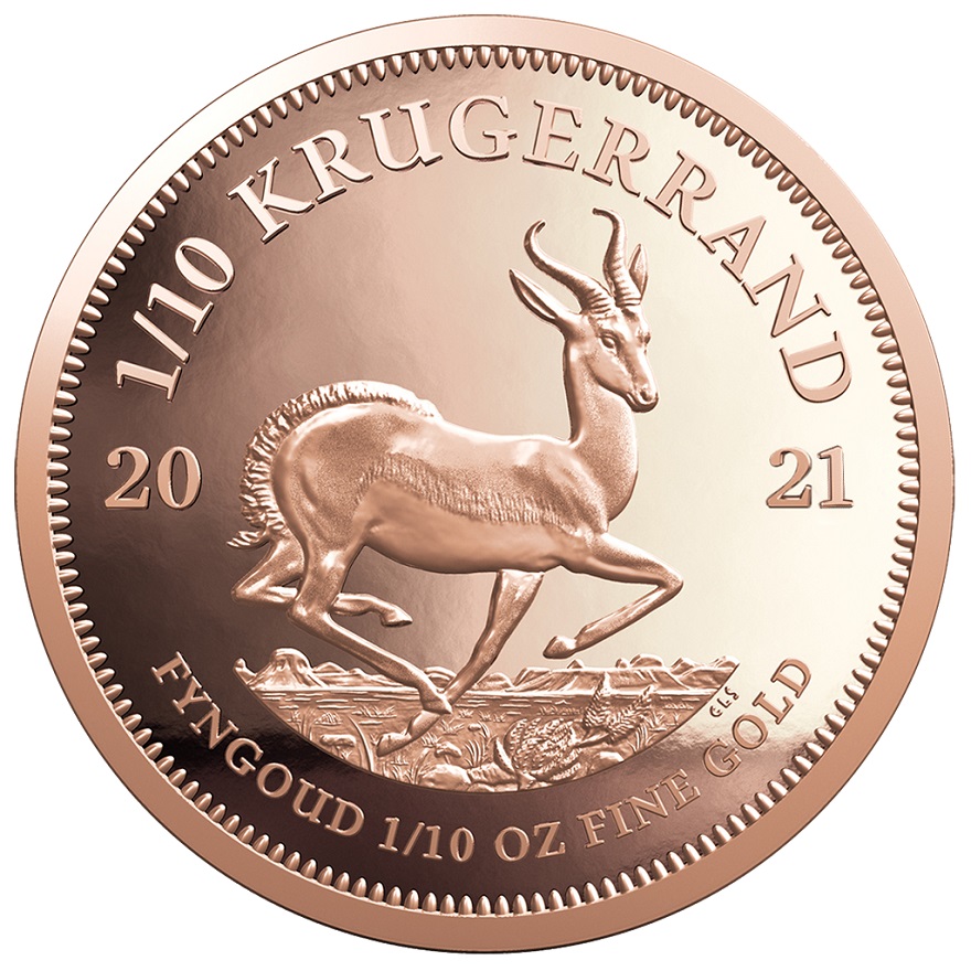 Krugerrand 1/10oz Gold Coin 2021