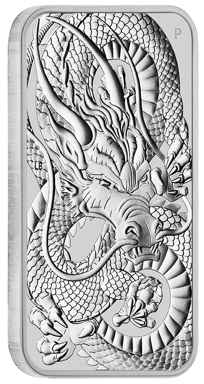 Dragon 1oz Silver Coin 2021 rectangular