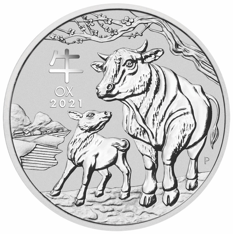 Lunar III Ox 10 Kilo Silver Coin 2021 margin scheme