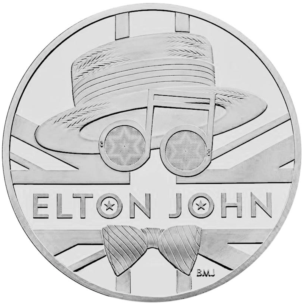 Music Legends - Elton John - 1 oz Silver Coin 2021 (BU) margin scheme