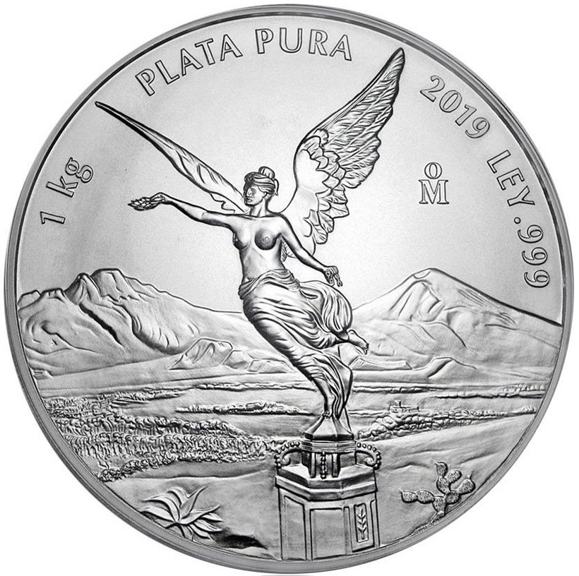 Libertad 1 Kilo Silver Coin diff years margin scheme