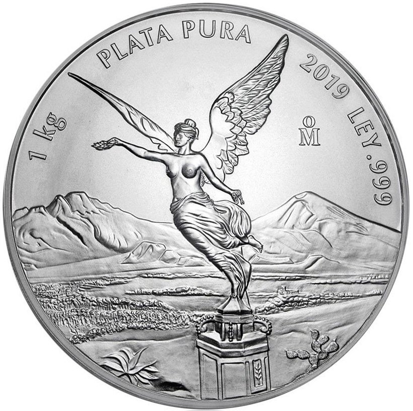 Libertad 1kg Silver Coin - different ears | margin scheme