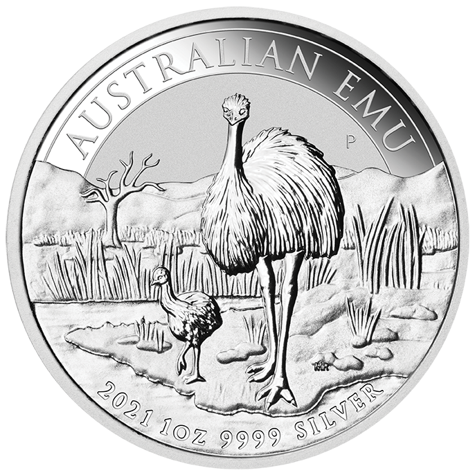 Australian Emu 1oz Silver Coin 2021 margin scheme