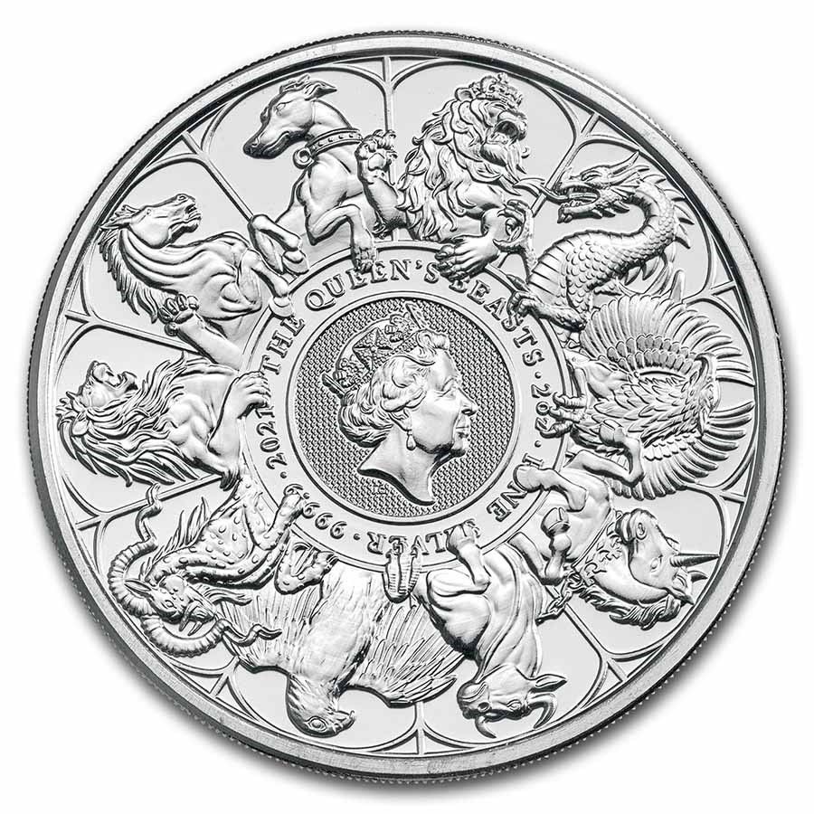 Queen's Beasts Completer 2oz silver coin 2021 | margin scheme