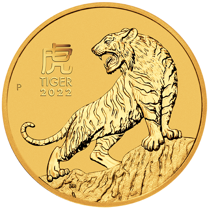 Lunar III Tiger 1oz Gold Coin 2022