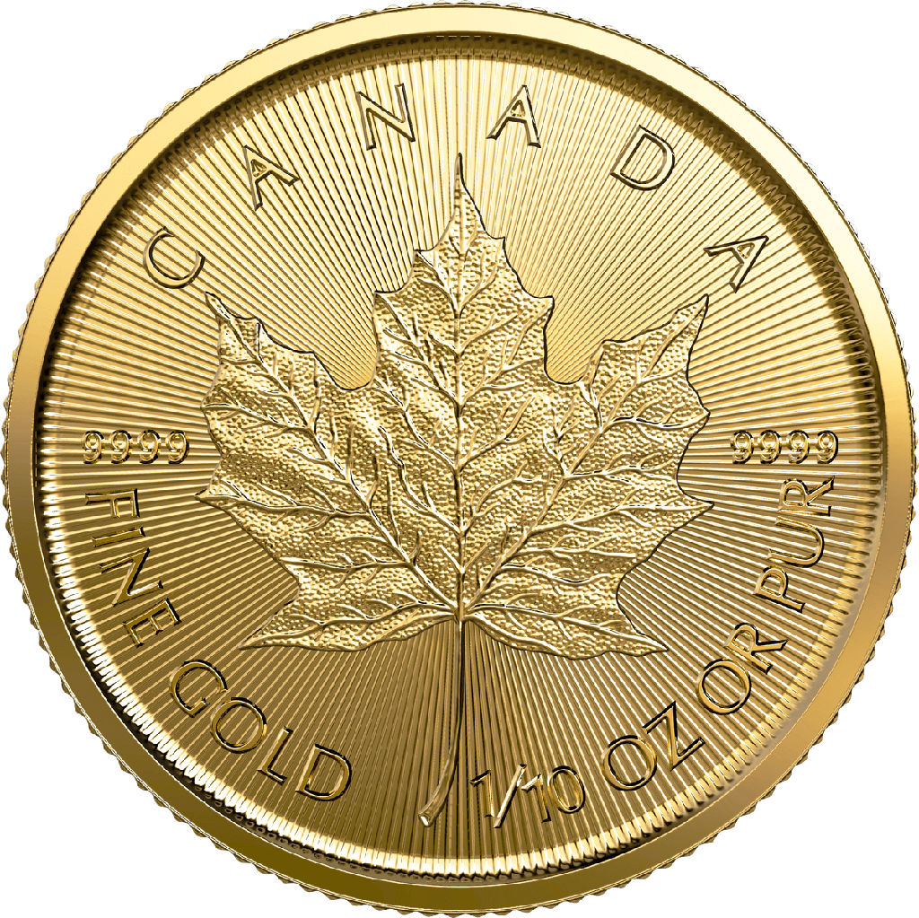 Maple Leaf 1/10oz Gold Coin 2022