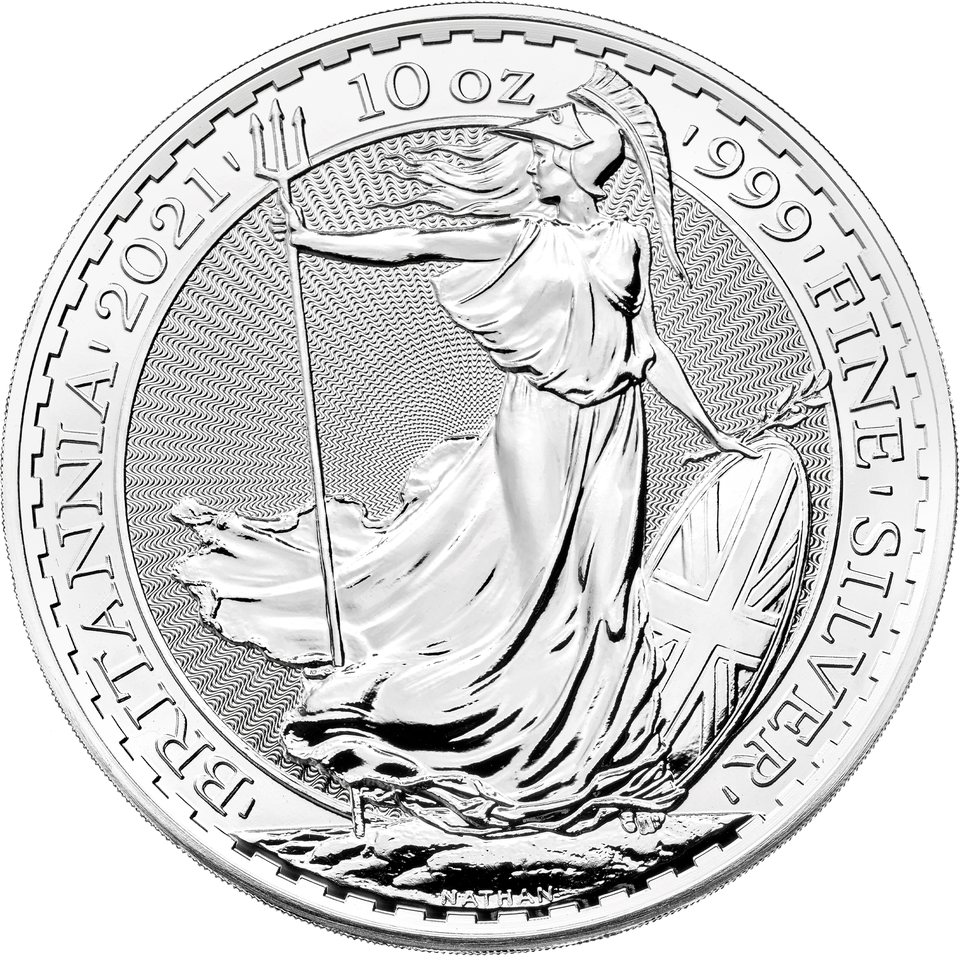 Britannia 10oz Silver Coin 2021 (margin scheme)