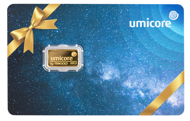 1g Gold Bar | Umicore Gift Packaging