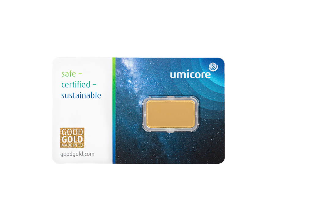 2.5 Gram Gold Bar Umicore Gift Packaging