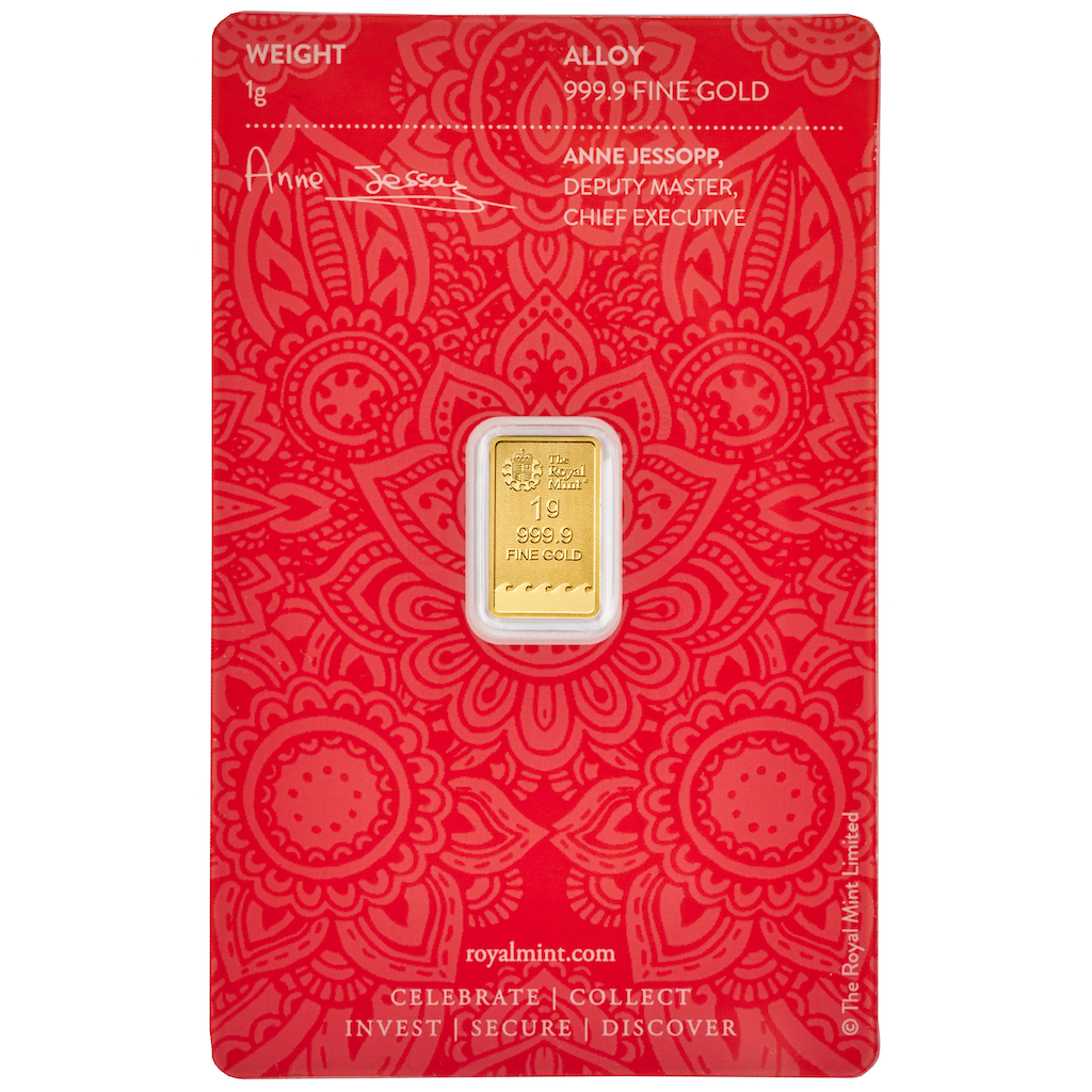 1g Gold Bar | Royal Mint Henna