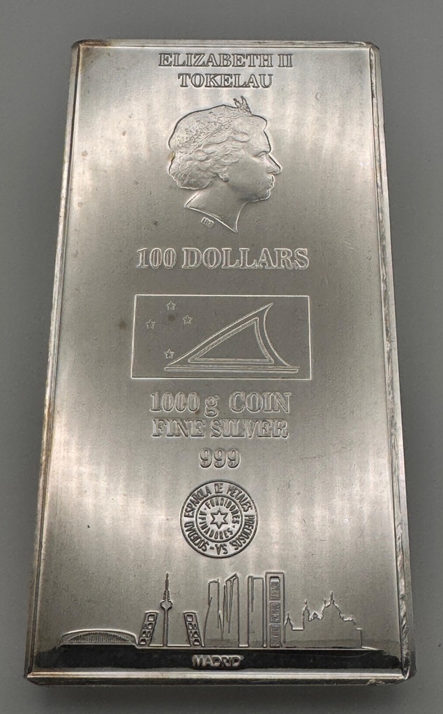 1 kilo Silver Coin Bar - diverse margin scheme