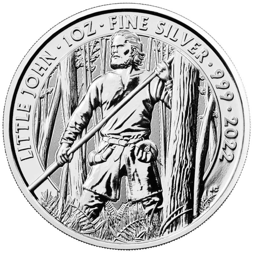 Myths and Legends &quot;Little John&quot; 1oz Silver Coin 2022 margin scheme